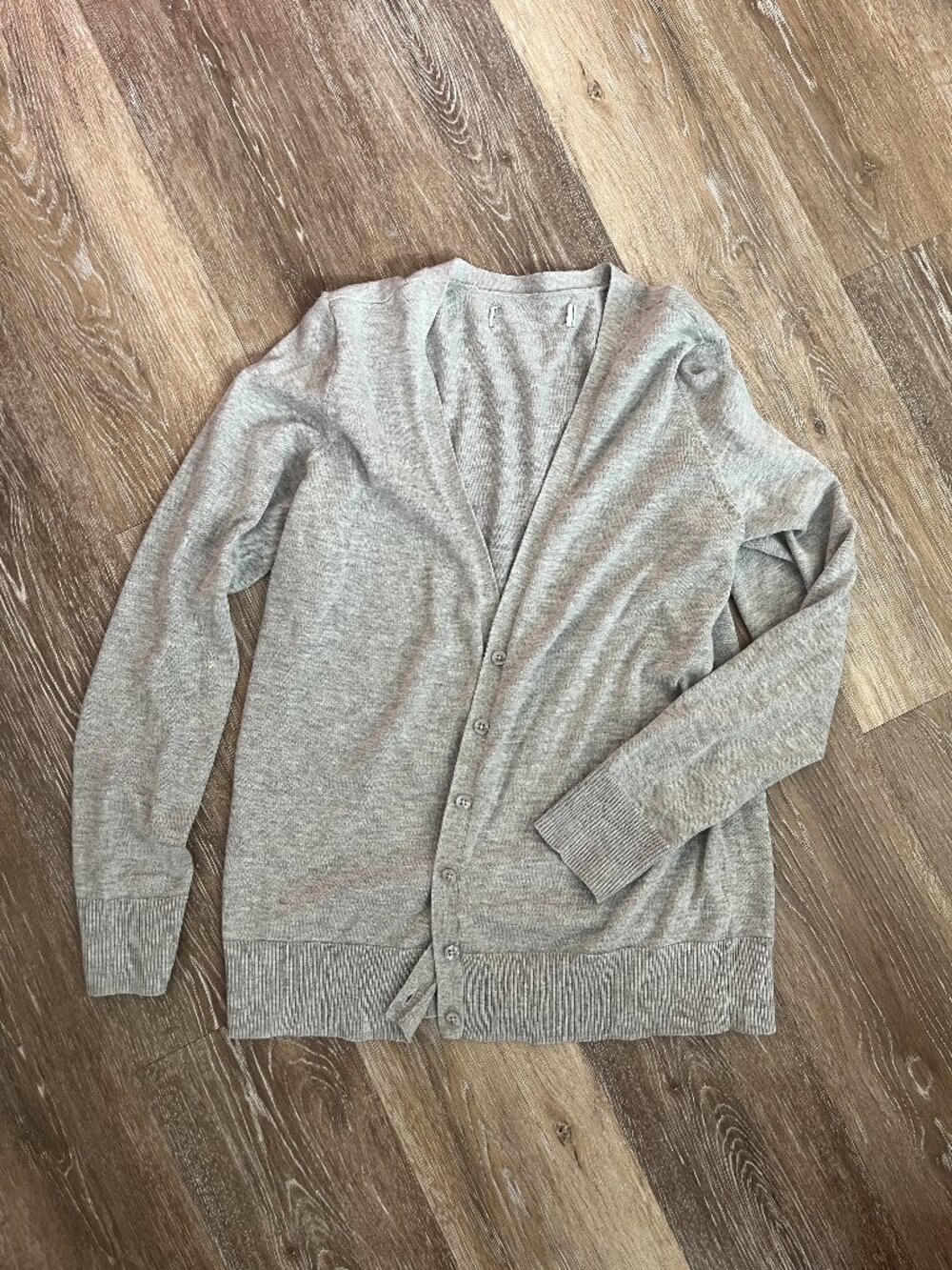 Light Heather Grey Lightweight Cardigan